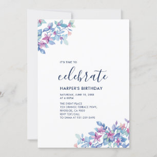 Invitation Fête d'anniversaire tropicale moderne pour adulte 