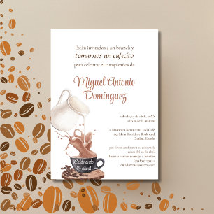 Invitation Fête d'anniversaire unique au café espagnol Splash
