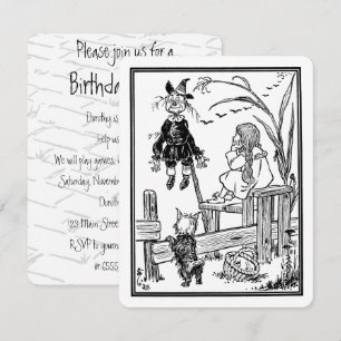 Invitation Fête d'anniversaire vintage de Dorothy du Magicien