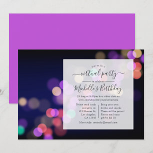 Invitation Fête d'anniversaire virtuelle