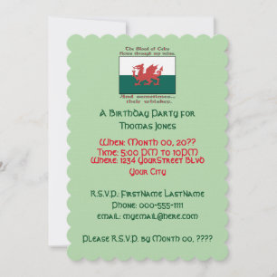 Invitation Fête d'anniversaire Whiskey gallois 