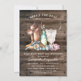 Invitation Fête d'anniversaire Wild West Cowboy