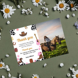 Invitation Fête d'anniversaire Wild West cowgirl