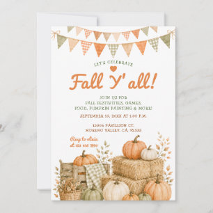 Invitation Fête d'automne Fête des citrouilles Floral
