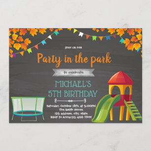 Invitation Fête d'automne terrain de jeu