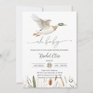 Invitation Fête de Baby Shower Canard