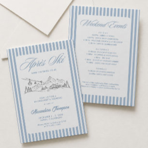 Invitation Fête de Bachelorette d'Après-Ski d'Hiver 