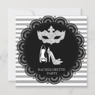 INVITATION FÊTE DE BACHELORETTE MASQUERADE DE BACHELORETTE GR