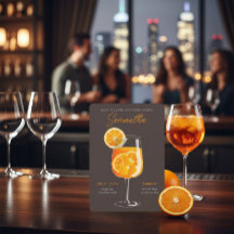 Fête de Bachelorette Minimaliste Aperol Spritz