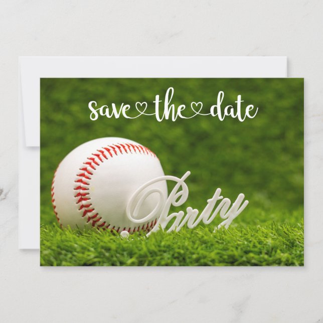 Invitation Fête de baseball, sauvez la date  (Devant)