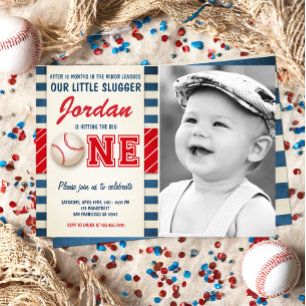 Invitation Fête de baseball Slugger Rookie Sports Boy Anniver
