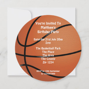 Invitation Fête de basket