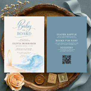 Invitation Fête de Bébé à Bord Tout en Un