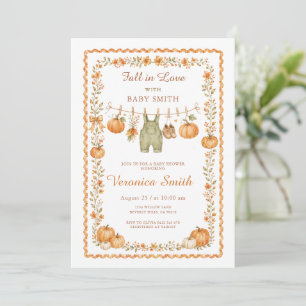 Invitation Fête de Bébé à la Citrouille Vêtements à Liner Tom