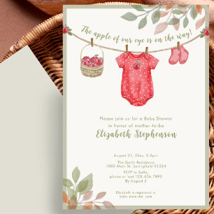 Invitation Fête de Bébé Apple Of Our Eye Linge d'Automne