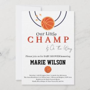 Invitation Fête de bébé basket-ball