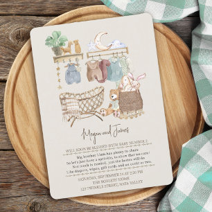 Invitation Fête de bébé bohème neutre