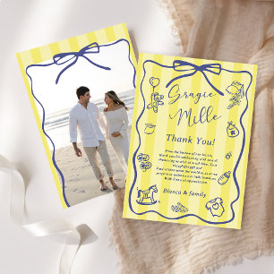 Invitation Fête de bébé Ciao sur le thème italien avec des ra