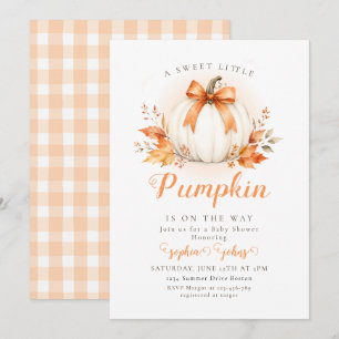Invitation Fête de bébé citrouille automne petit citrouille
