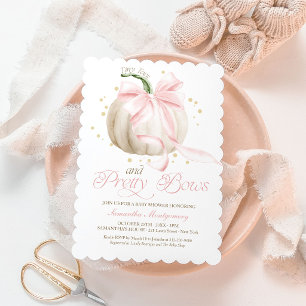 Invitation Fête de bébé citrouille Tiny Toes et Pretty Bows