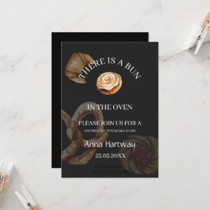 Invitation Fête de bébé Douce Roulé à la Cannelle avec Bordur