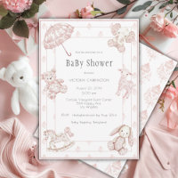 Fête de bébé élégante fille toile rose