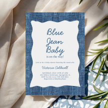 Fête de Bébé en Jean Bleu Denim
