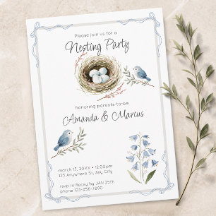 Invitation Fête de Bébé Fille Fleurie Baby Shower