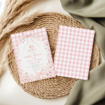 Fête de Bébé Fleur Rose Blush Silly Goose Gingham