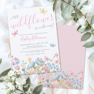Invitation Fête de Bébé Fleur Sauvage