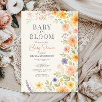 Fête de Bébé Fleur Sauvage Florale Baby In Bloom