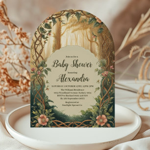 Invitation Fête de Bébé Forêt Enchantée Arch