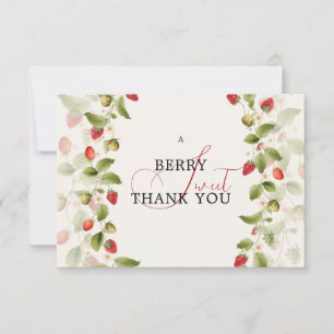 Invitation FÊTE DE BÉBÉ FRUITS ROUGES Doux