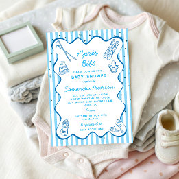 Invitation Fête de Bébé Garçon Après-Ski Bébé à la Main