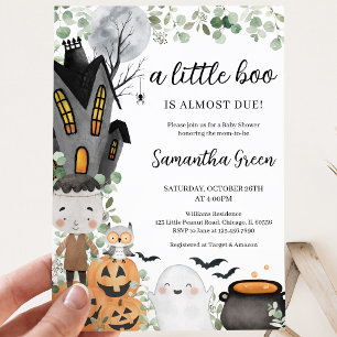 Invitation Fête de bébé Garçon de verdure Un petit Boo