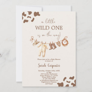 Invitation Fête de Bébé Garçon Wild One