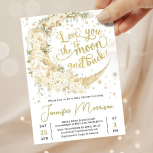 Invitation Fête de Bébé Genre Neutre On Est Au-Delà De La Lun
