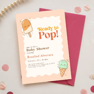 Invitation Fête de Bébé Glace Crème Été Sucette Chérie