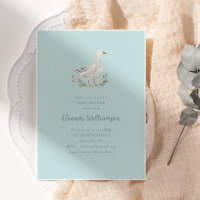 Fête de bébé Goose Floral Menthe à l'eau Fantaisis