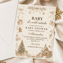 Fête de Bébé Hivernale Neutre au Pays des Merveill