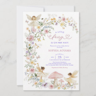 Invitation Fête de Bébé Jardin de Fées Fleur des Champs Paste