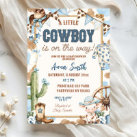 Fête de Bébé Little Cowboy Bleu En Route
