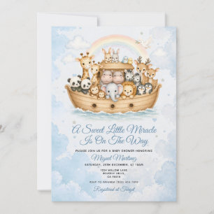 Invitation Fête de bébé Miracle en route Baby Shower pour béb