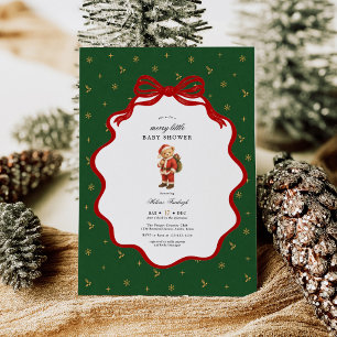 Invitation Fête de bébé Noël joyeux petit Noël Baby Shower