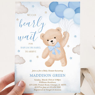 Invitation Fête de bébé : On peut à peine attendre la venue d