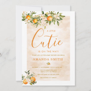 Invitation Fête de bébé Oranges Citron En Route