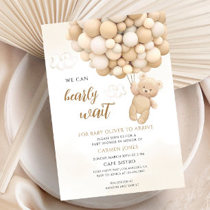 Invitation Fête de bébé ours en peluche
