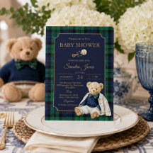 Fête de bébé ours en peluche polo élégant prépa