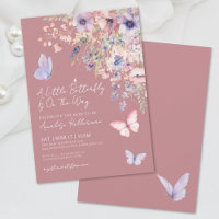 Fête de Bébé Papillon Rose Élégant