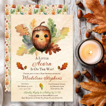 Fête de Bébé Petite Gland d'Automne